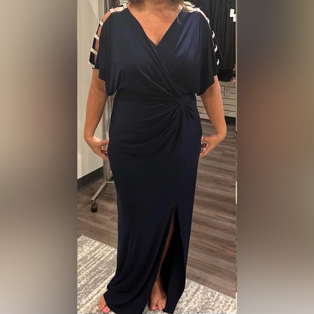 Navy Blue formal mother of the groom dress/mother of the bride